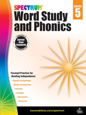 cover image of Spectrum Word Study and Phonics, Grade 5